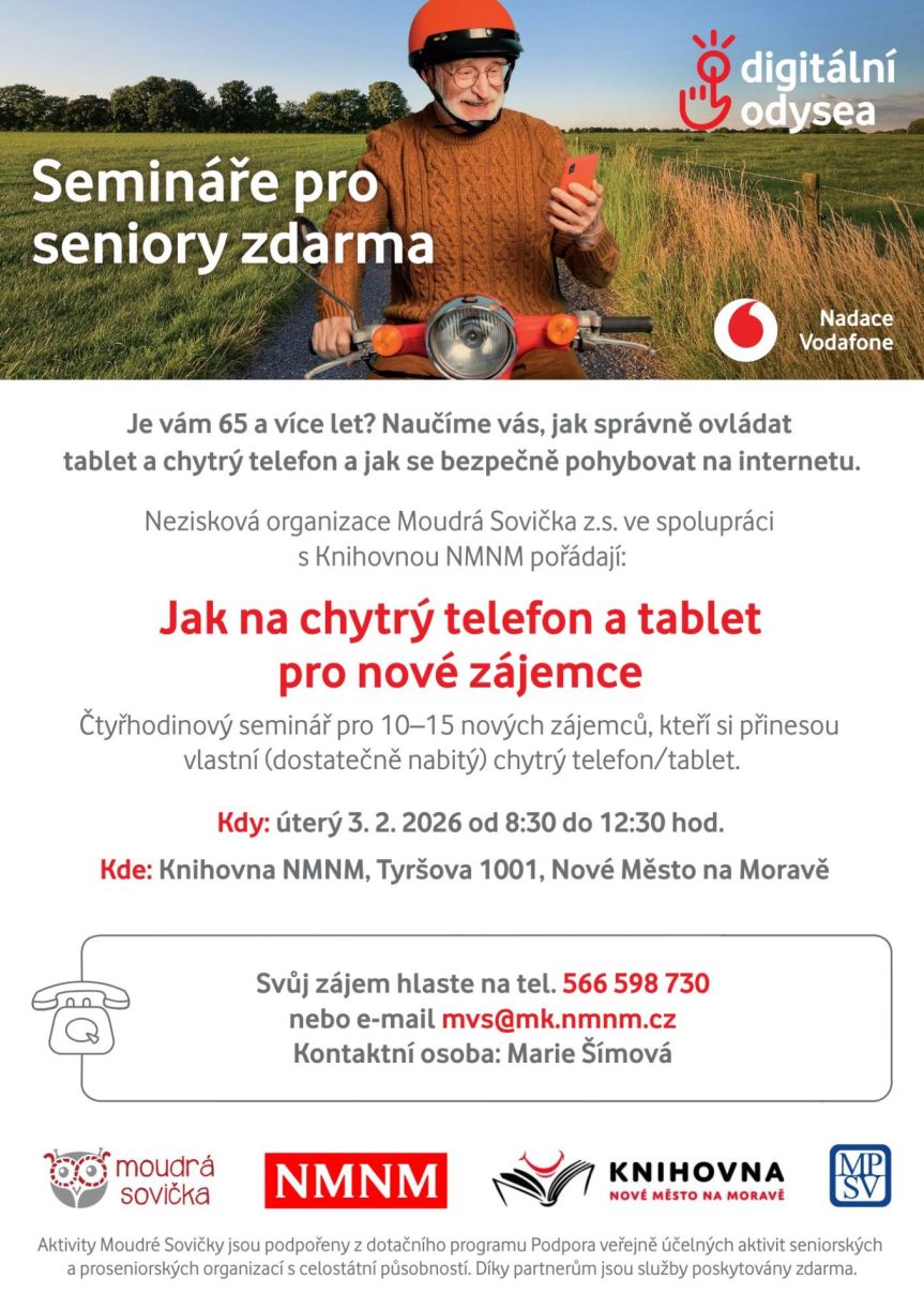 Jak na chytrý telefon a tablet – seminář pro nové zájemce zdarma